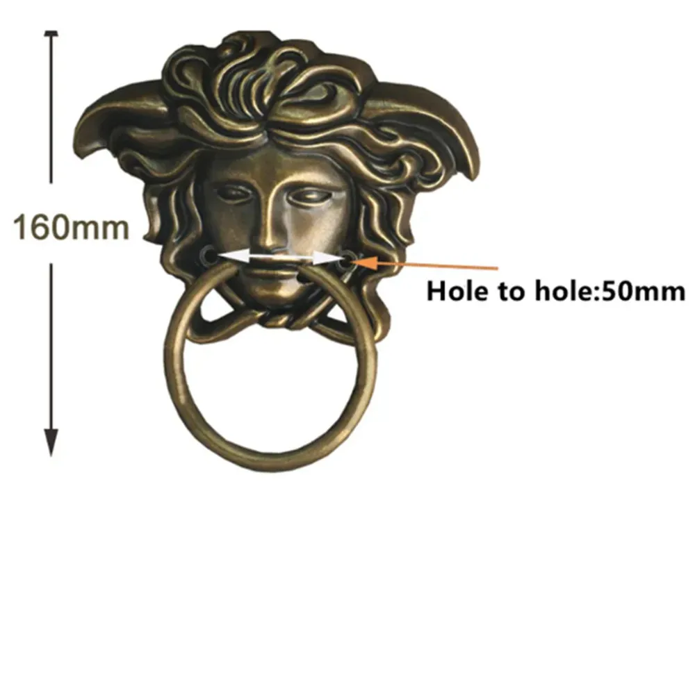 European Retro Shiny Gold Silver Sofa Wooden Chair Back Drop Ring Pull Woden Door Wall Decoration hardware Handle Bronze