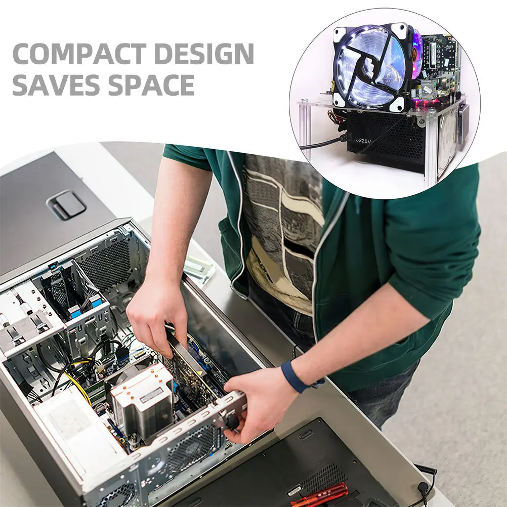 1Set Open Frame Computer Case Open Air Pc Case Bench Chassis Bracket DIY Motherboard Stand Video Card Storage Rack