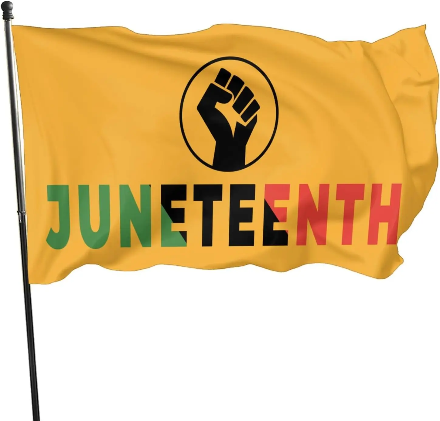 Flagnshow 100% Polyester Happy Juneteenth Day Celebrate Freedom Day Flag