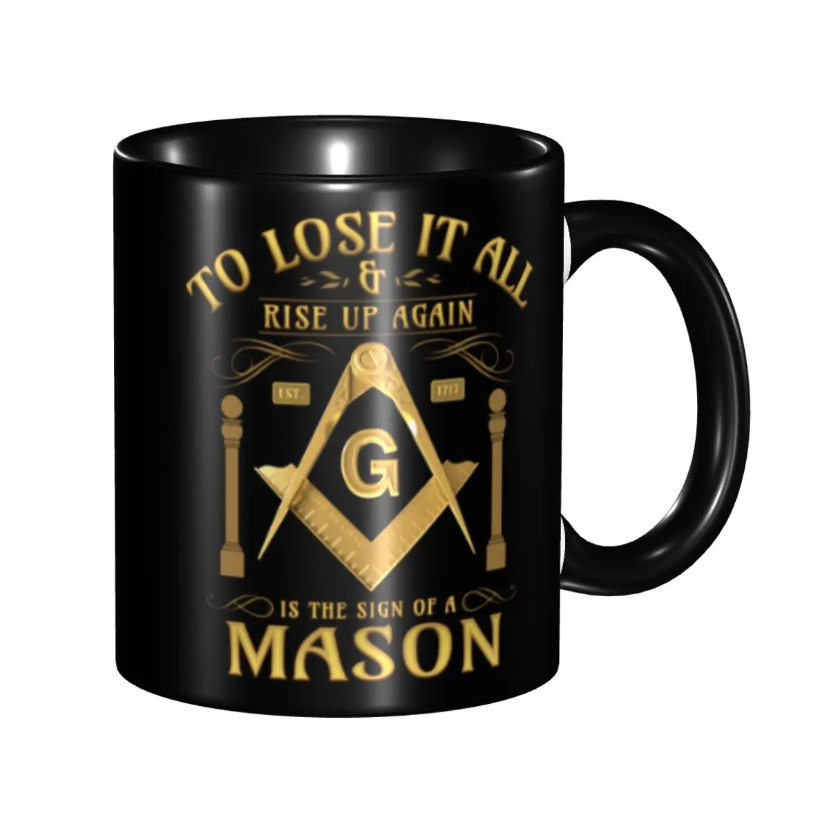 

Custom Sign Of A Mason Masonic Freemason Mug DIY Ceramic Tea Milk Coffee Cups
