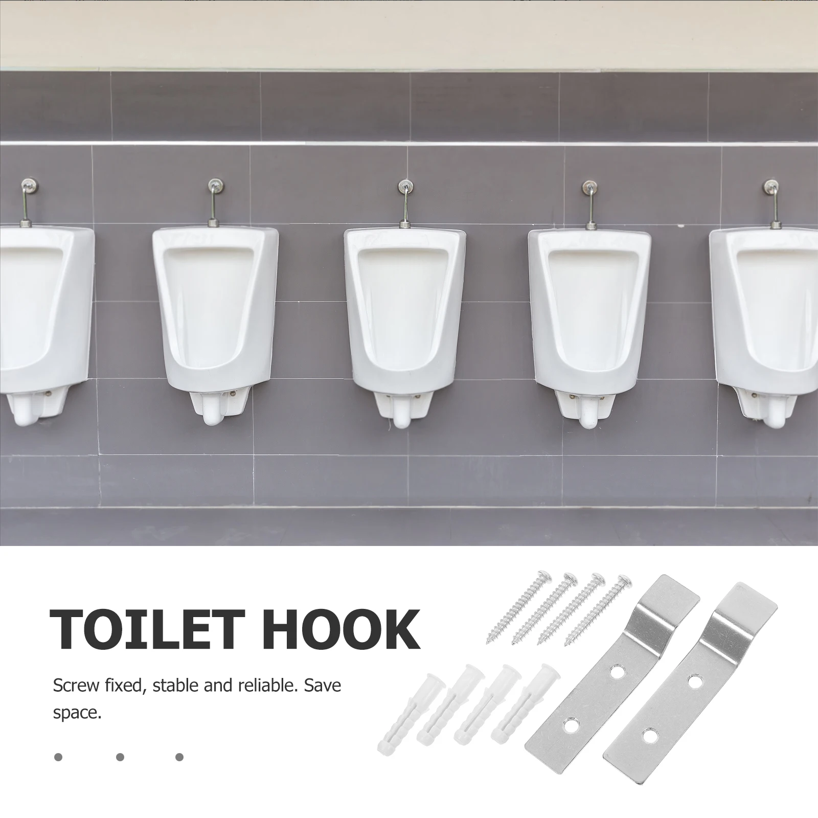 

Wall Mounted Urinal Hook Stainless Steel Bathroom Fixing Hanging Bracket for Small Bathrooms Public Restrooms Easy Installation