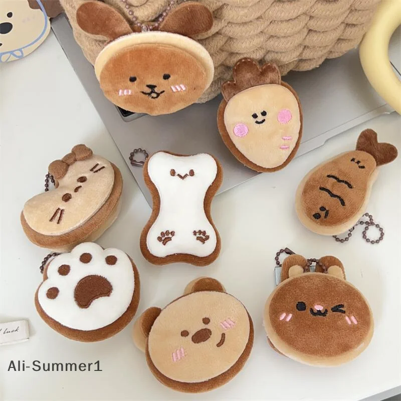 【E】かわいい漫画風動物魚熊犬ぬいぐるみキーホルダーペンダント装飾ソフトぬいぐるみおもちゃキーリングバックパックペンダントデコレーション