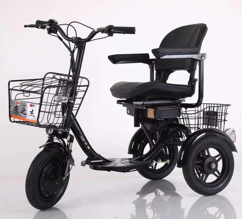 china wholesale 3 wheel elderly folding mobility electric scooters with  seat electric city bike - AliExpress