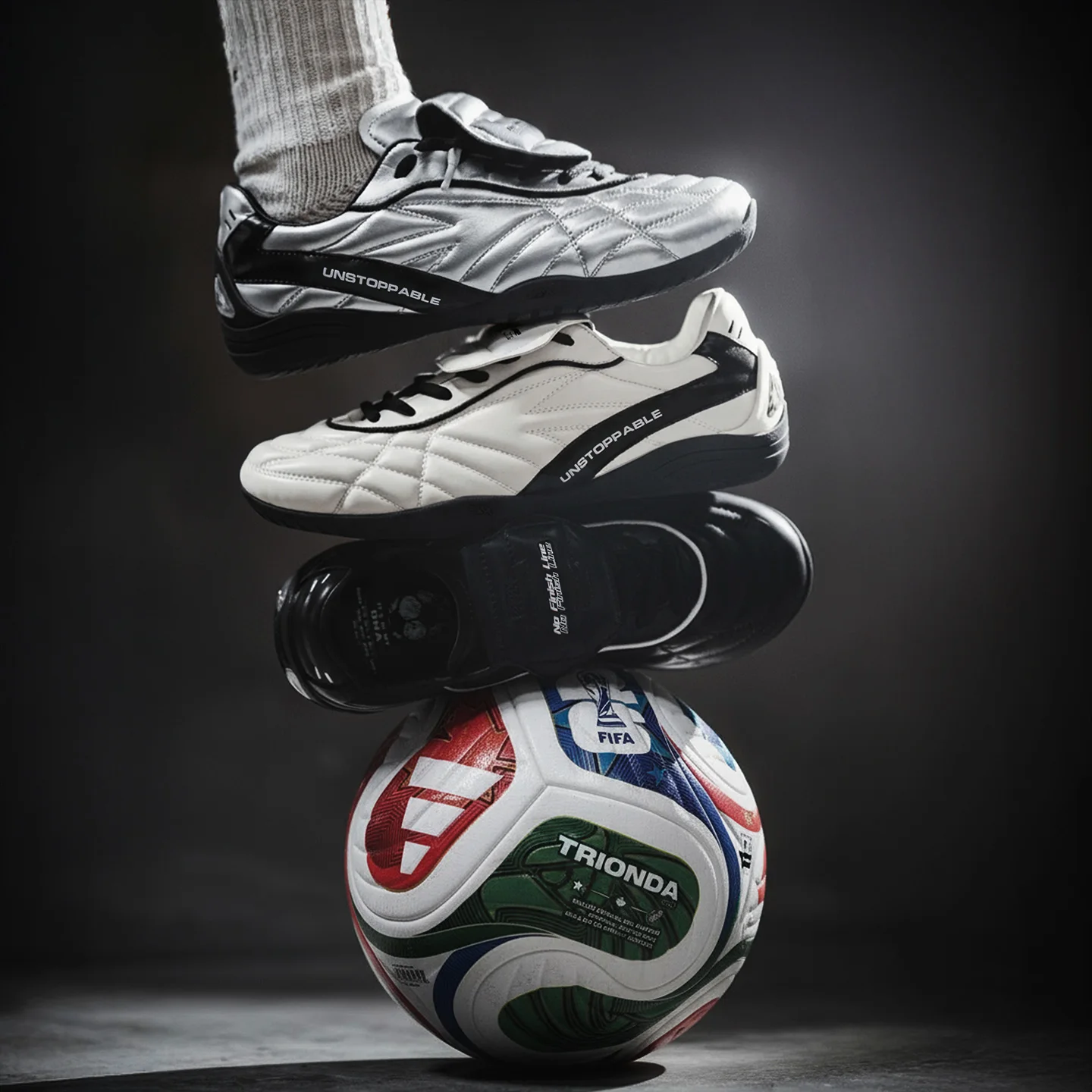 

Maden Men's Casual Soccer Shoes Soft Sole Flap Lace-Up Football Shoe Thin Sole Trendy Driving Lightweight Shoes for Fall Winter