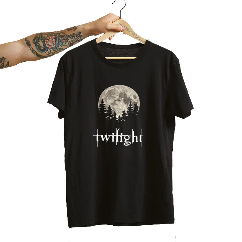 Twilight New Moon Movie Tshirt Funny Women Robert Pattison Short Sleeve Graphic Tee Shirt Summer Short Sleeve Clothes