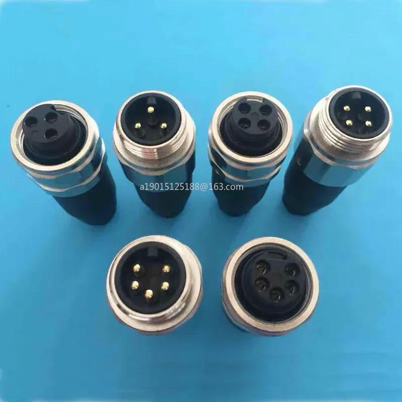 

new Power plug 7/8 connector Aviation plug 3-pin 4-hole 5-pin screw wiring Servo connector