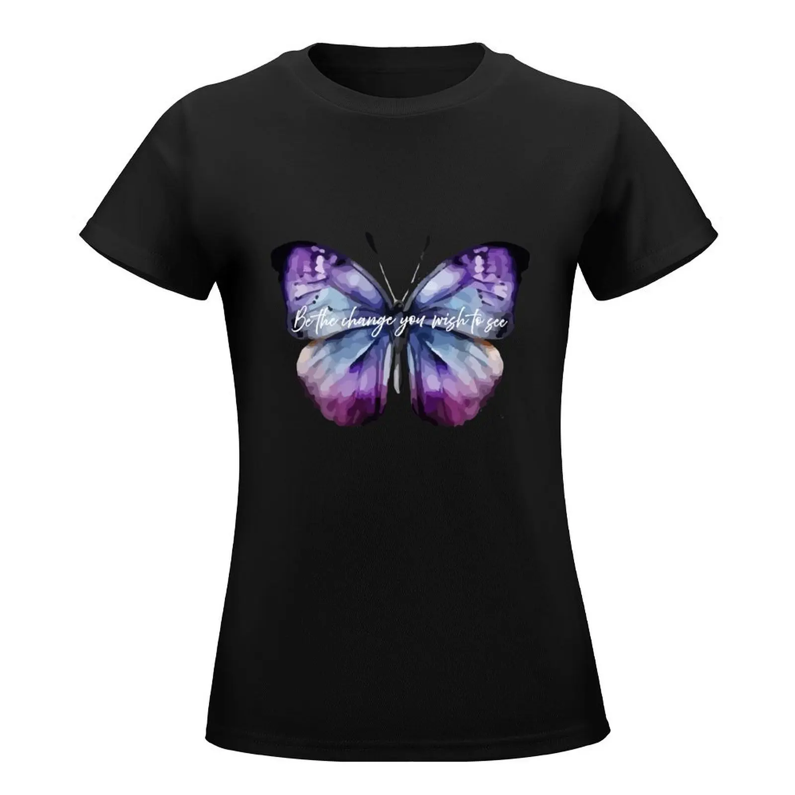 Be the change T-Shirt funny customizeds t-shirts for Women loose fit