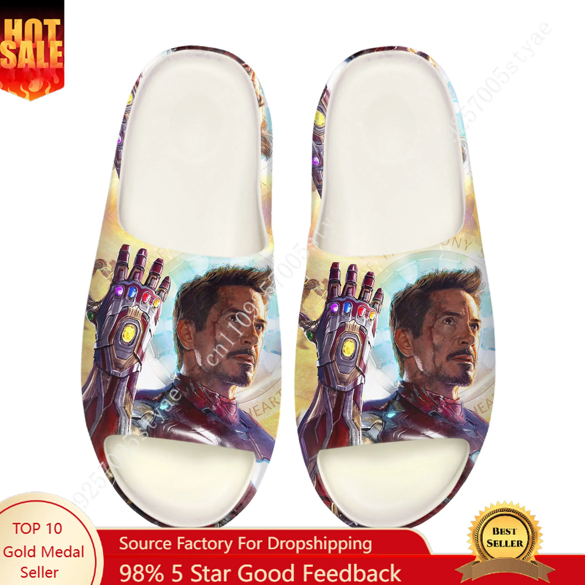 

Marvel Avengers Endgame Assemble! Soft Sole Sllipers Mens Womens Teenager Bathroom Home Clogs Custom Water Shoes on Sandals