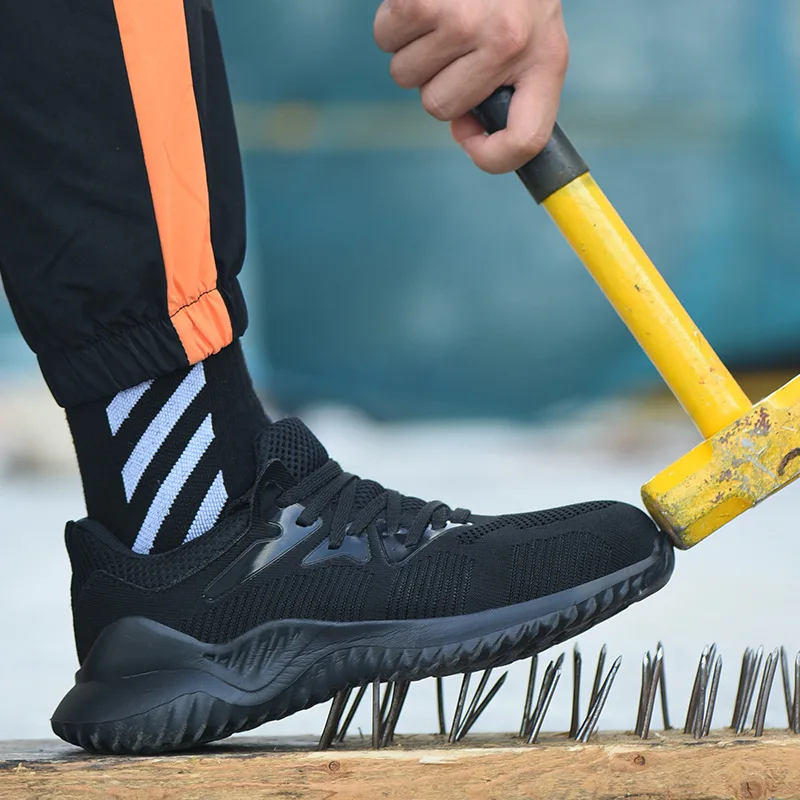 New Low-top Work Shoes Steel Toe Anti-smashing Puncture-proof Labor Protection Men's Construction Foot Protection Safety Shoes