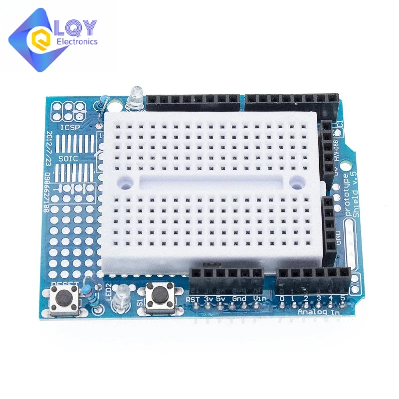 LQY Smart Electronics UNO Proto Shield prototype expansion board with SYB-170 mini breadboard based For  UNO ProtoShield DIY