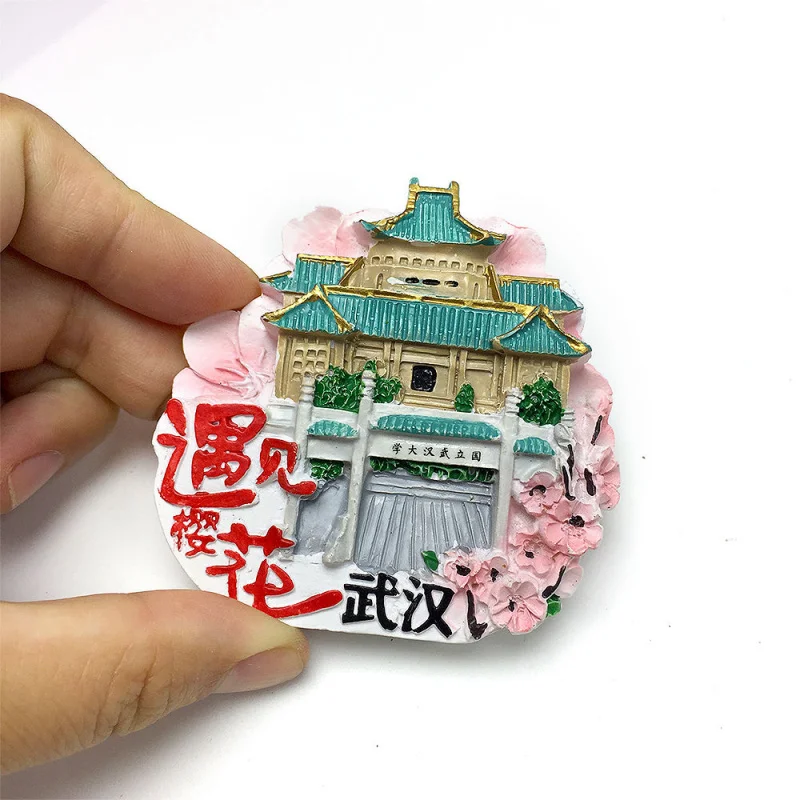 

Hand-painted in Wuhan, China3d3D National University Magnetic Fridge Magnet High-Value Personality Creative Decoration