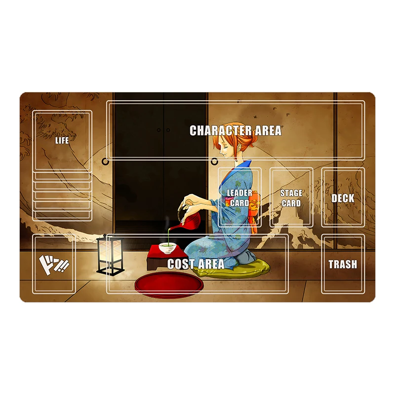 One Piece OPCG Card Pad Nami Robin Luffy Anime Game Characters Self Made 600X350mm Single Player Battle Disk HD Card Mat DIY Toy