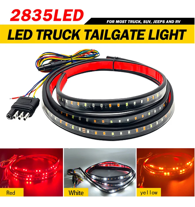 Dual-Color Led Turn Signals And Brake Light Bar For Pickup Trucks 48/60 Inch Turning Signals Strobe Lights 1pcs