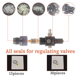 HPA 15PCS/30PCS Gas Cylinder Valvula Reguladora Oring Air Tank Valve Joint Torique Pressure Silicone Ring Pakkingen Sodastream