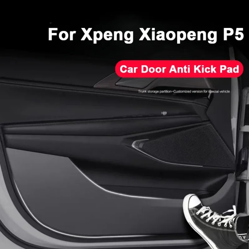 

Для Xpeng P5 Xiaopeng P5 2021-2025 PU кожаная накладка на дверь автомобиля, противоударная накладка, защитный коврик для двери, защита от грязи, защита от столкновений, наклейки, декор