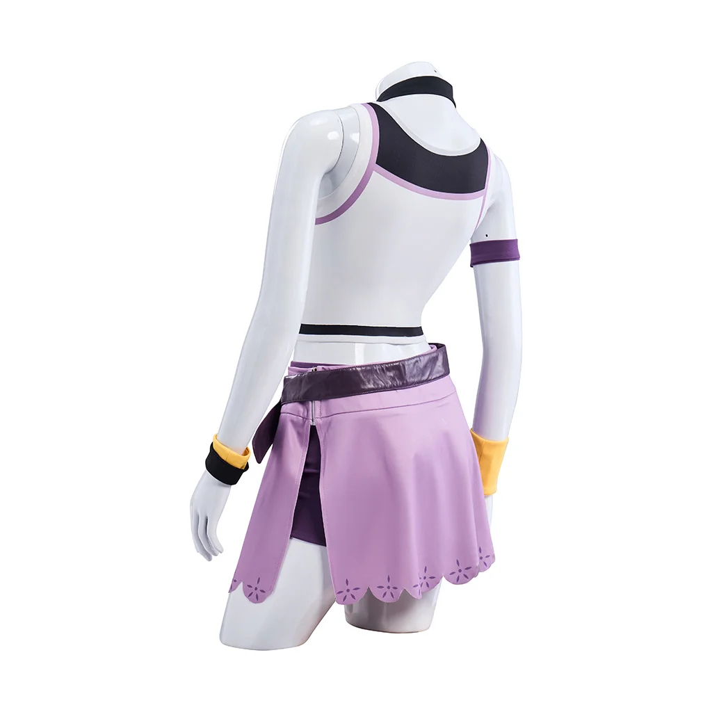 Kingdom Cosplay Heart Kairi Cosplay Costume Sexy Purple Dress Set Kairi Camisole Top Skirt Set Women Halloween Party Dress - view 5