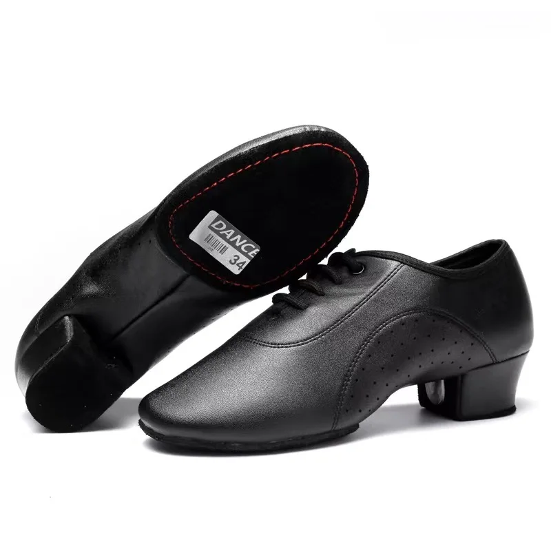 New Modern Shoes for Boys Latin Dance Special Male Teacher Middle High Heels Soft soled Square Dance Latin Dance Shoes for Men