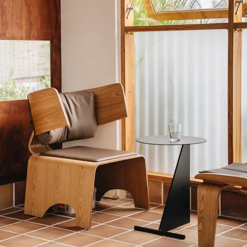 Sofa chair Nordic retro leather furniture negotiation dessert restaurant sofa combination