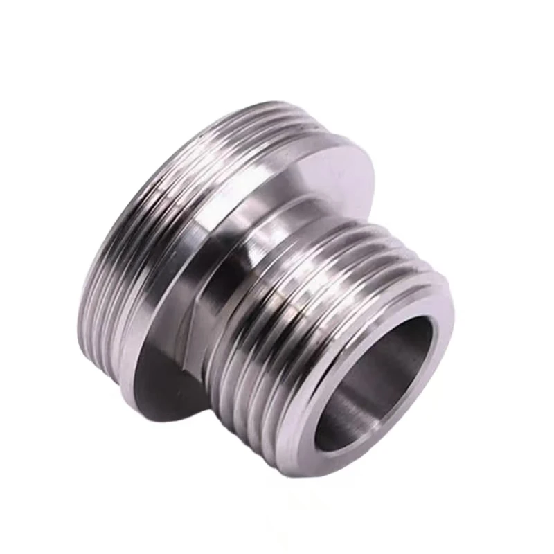 Custom CNC Machining Center Precision Metal Fabrication Services Stainless Steel Multi-Thread Section Adaptor