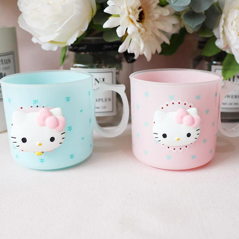 New Cartoon Hellokitty Mouthwash Cup Creative Home Dental Cup Toothbrush Holder Dormitory Children Toothbrush Cups Birthday Gift