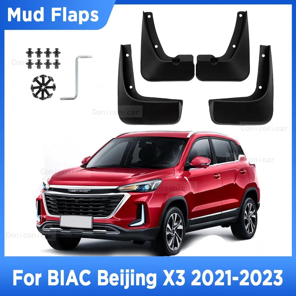 

For BIAC BEIJING X3 2021 2022 2023 Mud Flaps Splash Guard Mudguards MudFlaps Front Rear Fender Auto Styling Car Accessories