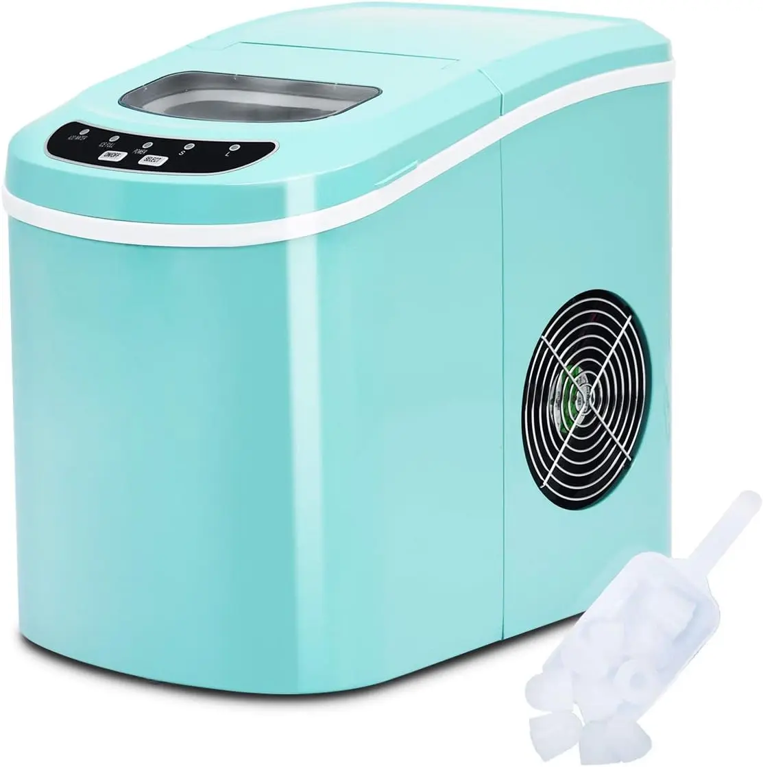 Macchina per cubetti di ghiaccio 12 kg/24 ore, macchina per il ghiaccio 9 cubetti di ghiaccio in 6-13 minuti, macchina per il ghiaccio serbatoio dell'acqua da 2.2 L, macchina per cubetti di ghiaccio 2