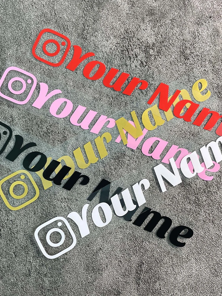 AliExpress NONE 1PC Custom Car Sticker Instagram Cute Fonts Waterproof DIY Vehicle Window Motorcycle Bicycle Scooter Helmet Durable Vinyl Decals