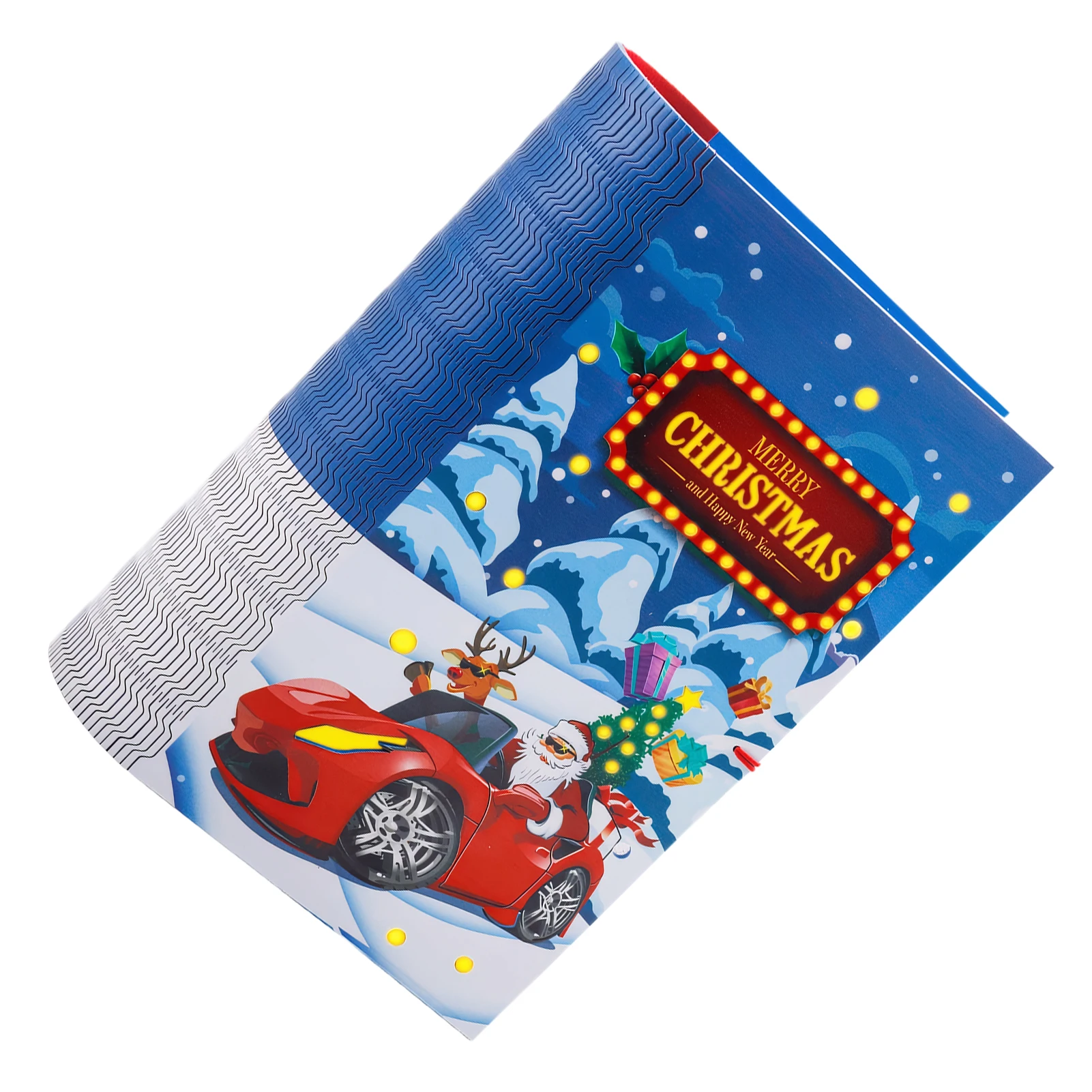 

Синие рождественские огни Коробка для сбора интерьера Светодиодный декор Рождественское украшение интерьера Книга РАЗМЕР