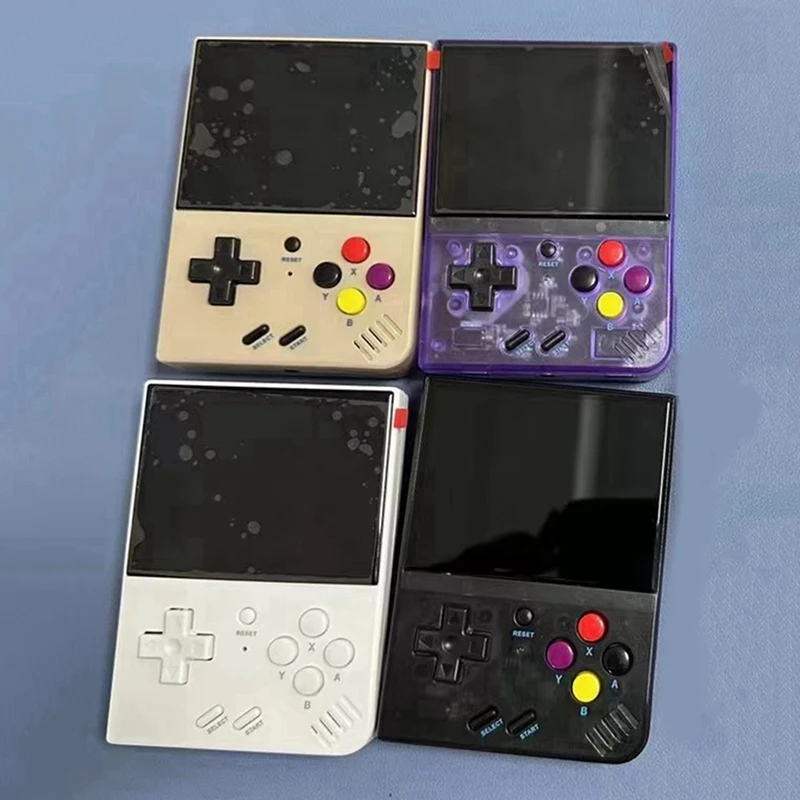 ABMF-Retro R33s وحدة تحكم بجهاز لعب محمول شفاف 3.5 بوصة Ips شاشة لعبة وحدة تحكم ألعاب محمولة صغيرة