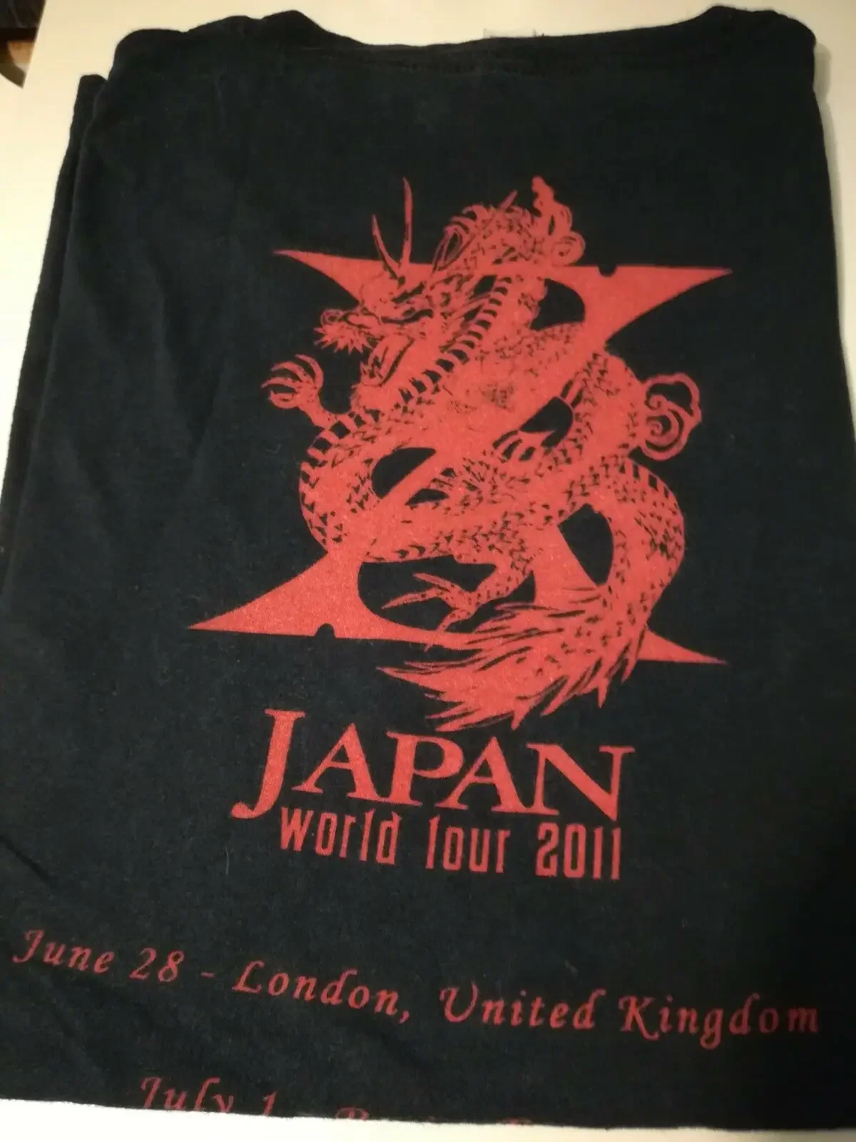 T-Shirt X Japan World Tour 2011 Tee Mans Unique Cotton Short Sleeves O-Neck T Shirt Men New High Quality Top Tee