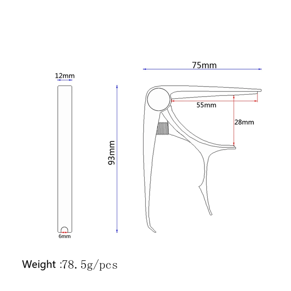 

Color Changing Capo Clip Type Guitar Tuner For Electric Acoustic Guitar Violin Ukulele Banjo Mandolin 6 String Black