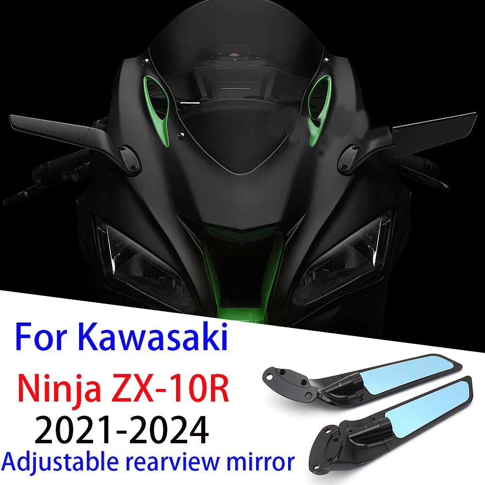 For KAWASAKI Ninja ZX10R ZX-10R SE ZX10RR ZX-10RR ZX 10 R RR Motorcycle Adjustable Aluminum Rearview Mirrors Wind Wing Mirror