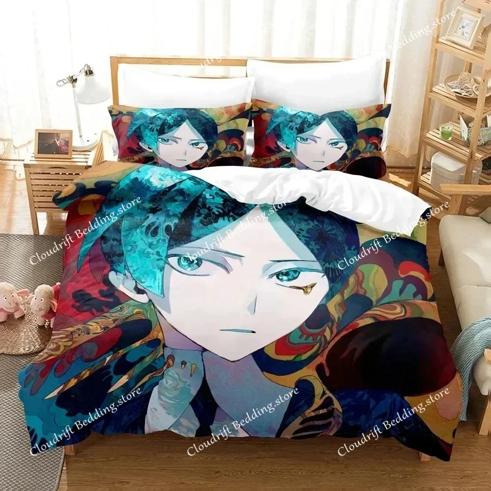 3D Print Anime Houseki no Kuni Bedding Set Boys Girls Twin Queen Size Duvet Cover Pillowcase Bed Boys Adult Home Textileextile 3