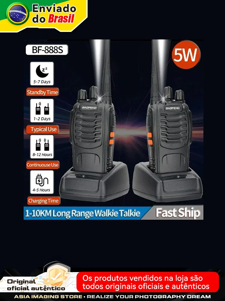 1/2 PCS Baofeng BF 888S Walkie Talkie UHF 400 470 MHz 888 s Lange Afstand Twee Manier Ham radio Transceiver voor Jacht Hotel