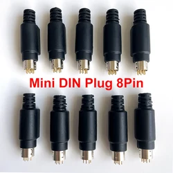 5/10PCS High Quality 8Pin Mini DIN Plug MD8 S Terminal PLC 8 Pin Male Connector Solid copper needle With Plastic Handle Adapter