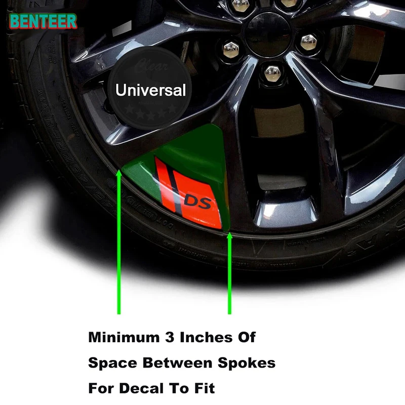 자동차 휠 림 비닐 스티커, 시트로엥 Ds Ds3 Ds7 Ds5 Ds4 Ds6 Ds5 데칼 액세서리, 6 개