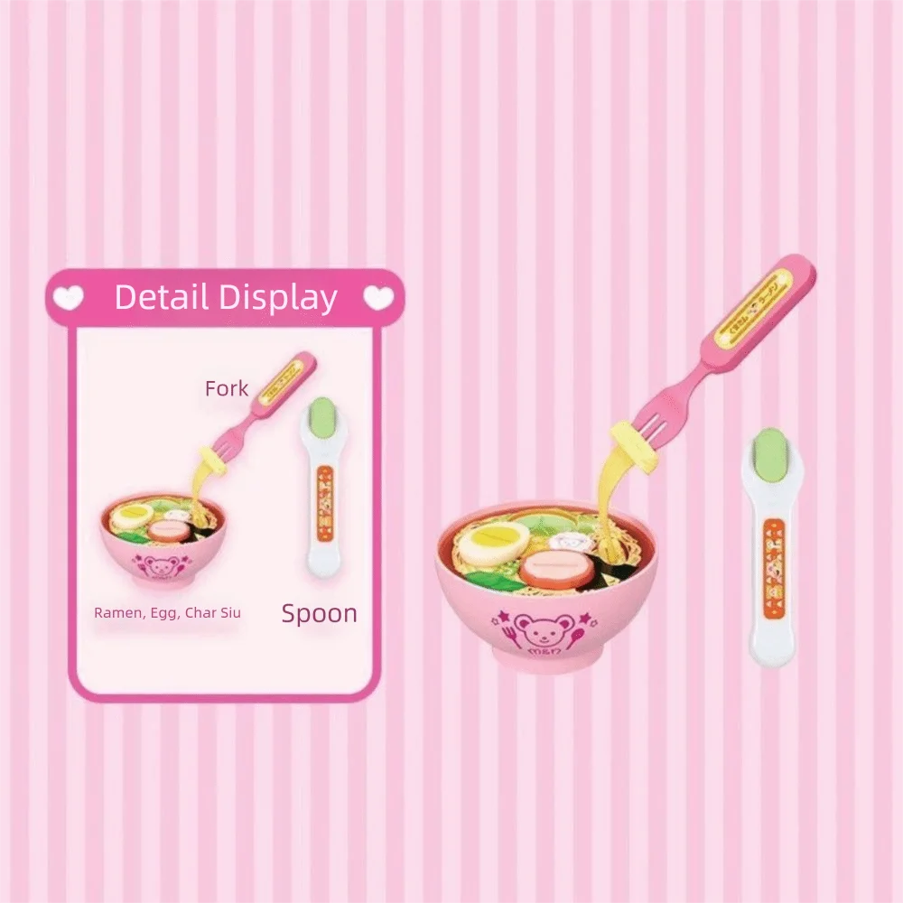 Regalo di Compleanno: Set Gioco Cucina con Ramen Simulato per l'Educazione Precoce, Gioco di Ruolo Cartone Animato, Regali per Bambine