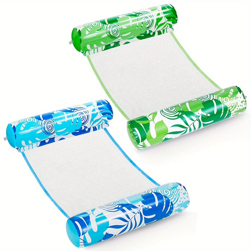 Image of JOYFY 2er-Pack Hängematte-Pool-Schwimmtiere für Erwachsene, 4-in-1 Mehrzweck-Aufblasbare Pool-Schwimmtiere PVC Wasser-Hängematte Lounge-Schwimmtiere