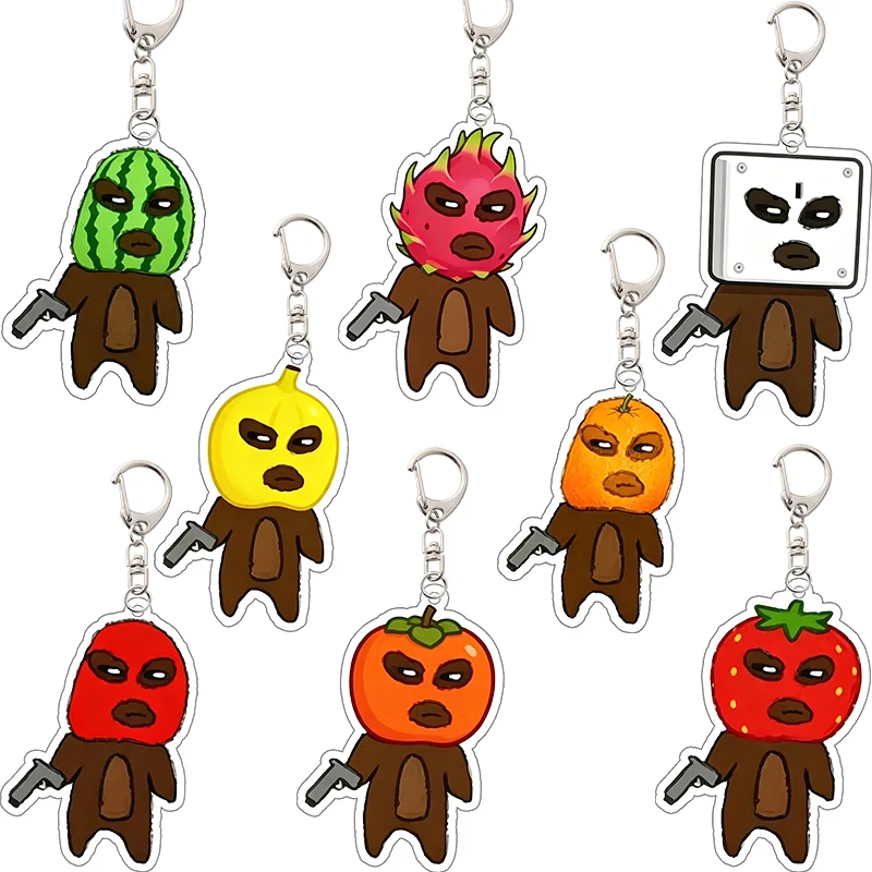 Fruit Funny Emoticons Backpack Hanging Ornaments Cartoon Pendant Hot Decoration Affordable Jewelry Accessories Collection Gifts