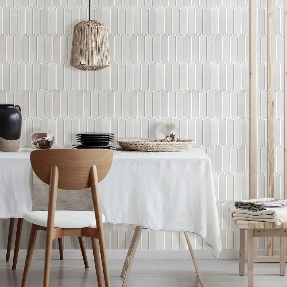 Self-adhesive 3D Wall Tile PVC Fish Scale Wall Sticker Waterproof Mold Resistant Kitchen Backsplash For Kitchen Bathroom