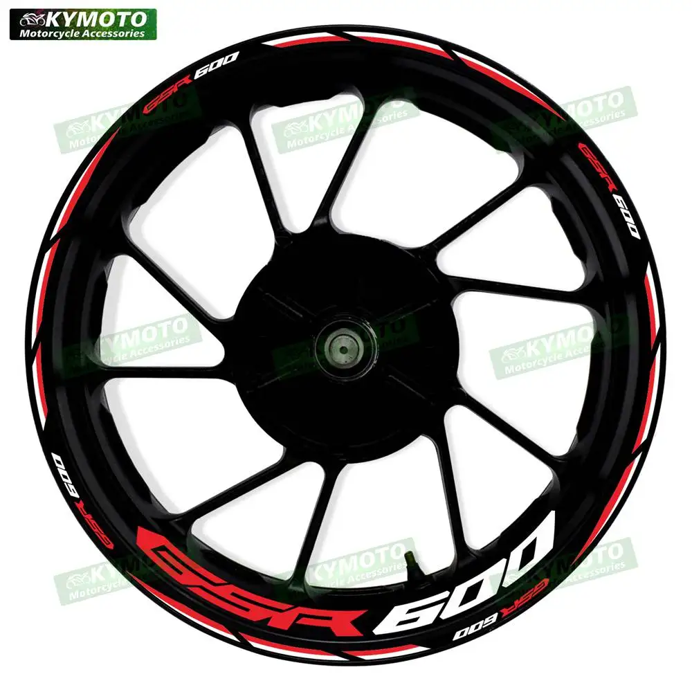 

For GSR600 GSR 600 motorcycle accessories 17 inch front and rear wheel stickers fairing rim reflective decals decoration