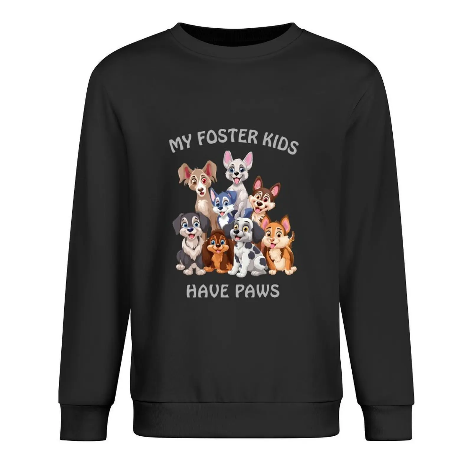 

My Foster Kids Have Paws Cute Pullover men's autumn clothes autumn clothes blouse autumn new products aesthetic sweatshirts