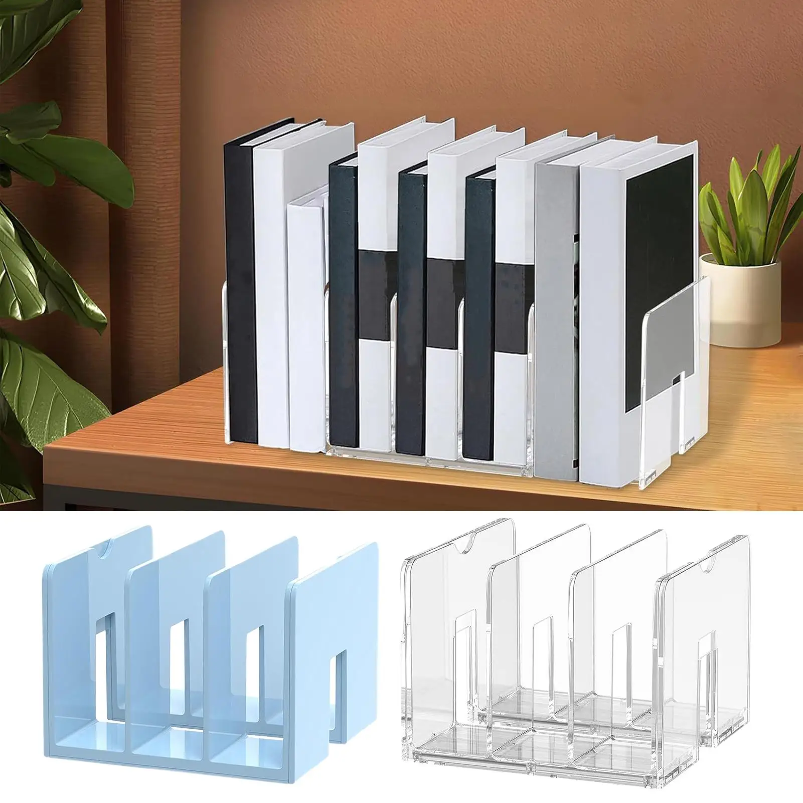 File Organizer For Desk Expandable Holder Desk Folder Organizer 2 Pieces 5-Section Rack Organization And Storage For Letter