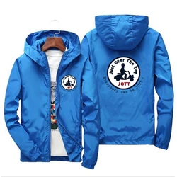 Spring and Autumn New Men's Hooded Fashion Casual Jacket Waterproof Men's Windbreaker Solid Color Men's Windproof Jacket