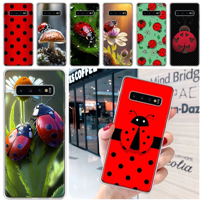 Insect Seven-Star ladybug Soft Phone Case for Samsung Galaxy S24 S23 S22 S21 Ultra S20 FE S10 Plus S10E S9 S8 + Fundas Cover Cap