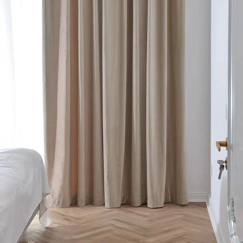 Cream Velvet Dome Style Special Custom Curtains for Living Room Bedroom Villa Door Head Design Curtain Finished Product