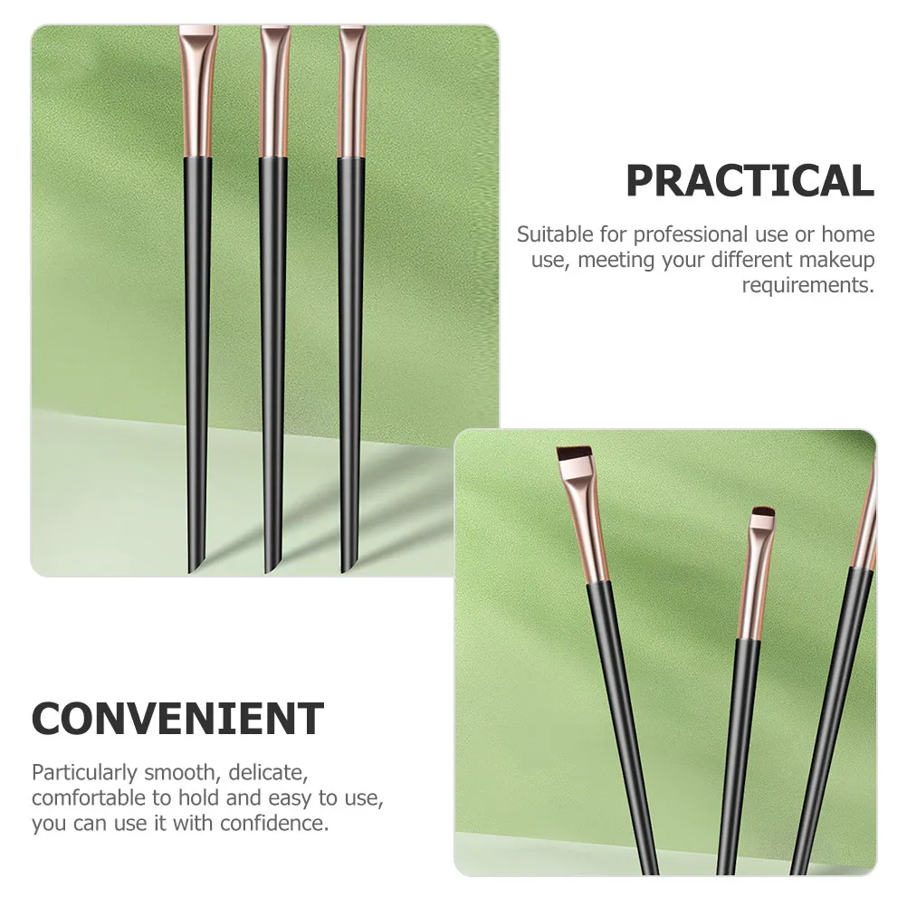 1 ensemble de pinceaux pour eye-liner, pinceaux de maquillage angulaires de précision, outil applicateur d'eye-liner pour usage professionnel et domestique, sourcils