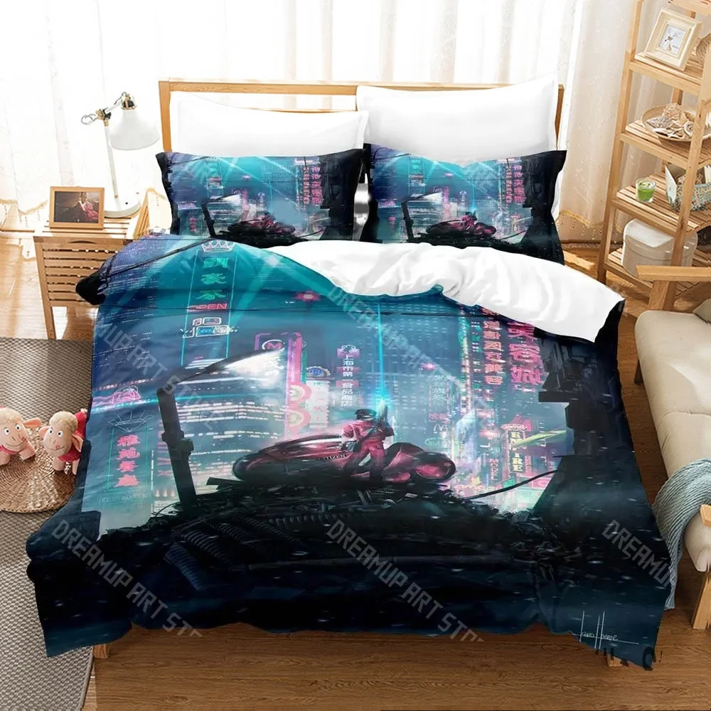 3D Printed Akira Anime Bedding Set for Boys Girls Duvet Cover And Pillowcase Included Twin Queen King Full Single Double Sizes