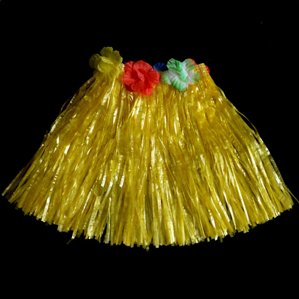 Kids Boys Girls Hawaiian Hula Grass Beach Skirt Flower Wristband Party Dress Hot