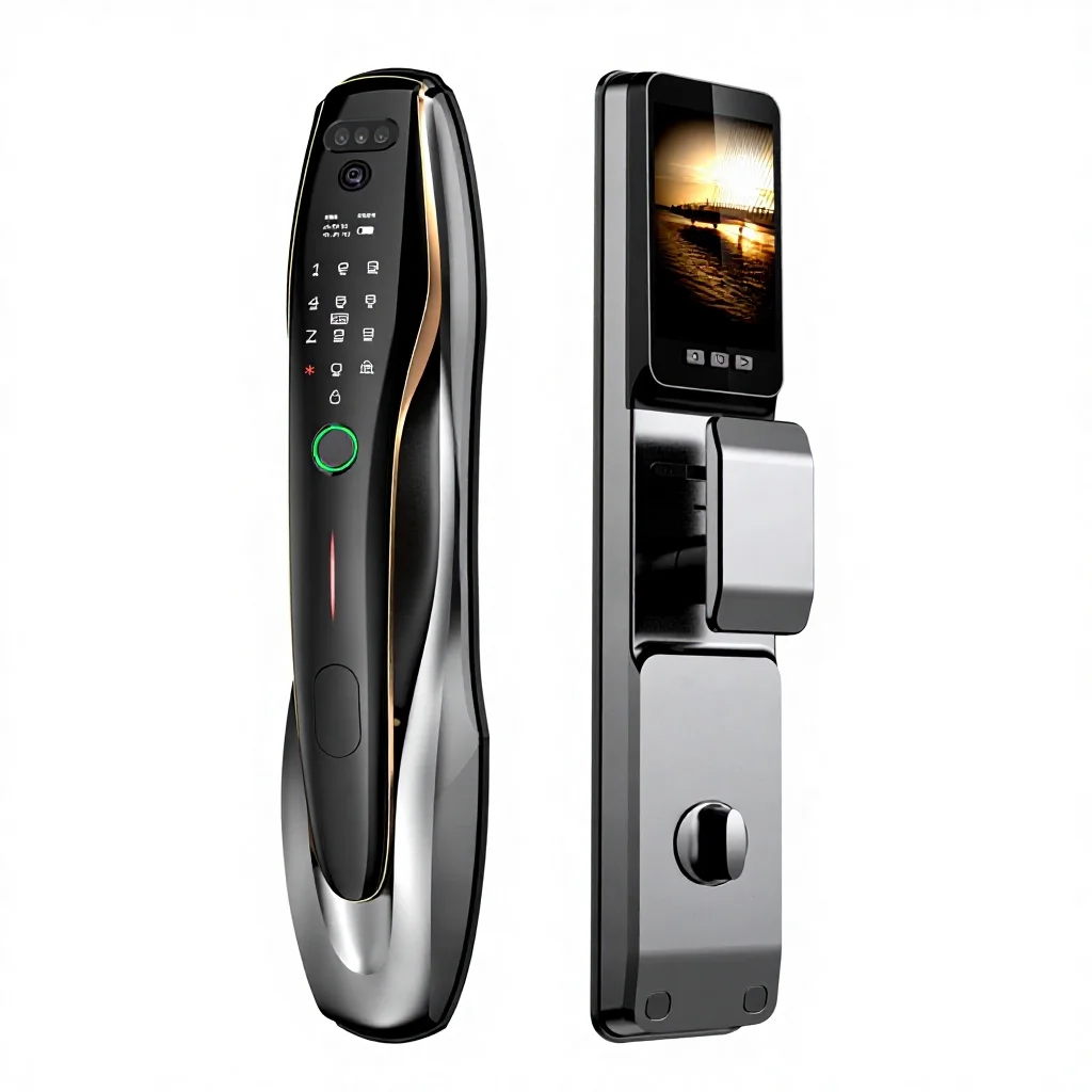 Tuya WiFi Smart Door Lock For Steel Door Multi-Language Facial Recognition Fingerprint Unlock Keyless Entry Cloud Home Security